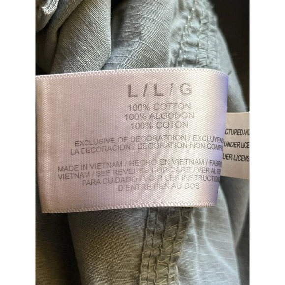 Eddie Bauer Men’s Blue Short Sleeve Button-Up Shirt Size L Outdoor Hiking Fish - Picture 5 of 10